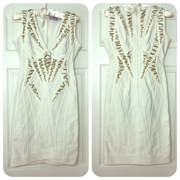 Herve Leger Dresses & Skirts - Herve Leger white dress size small